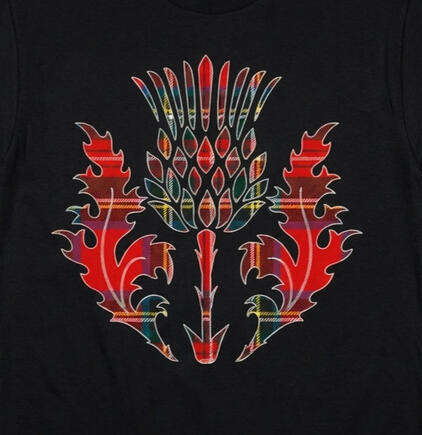 Scottish Tartan Thistle T-shirt Scottish Tartan Thistle T-shirt