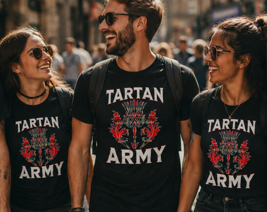 Scottish Tartan Army T-shirt Scottish Tartan Army T-shirt